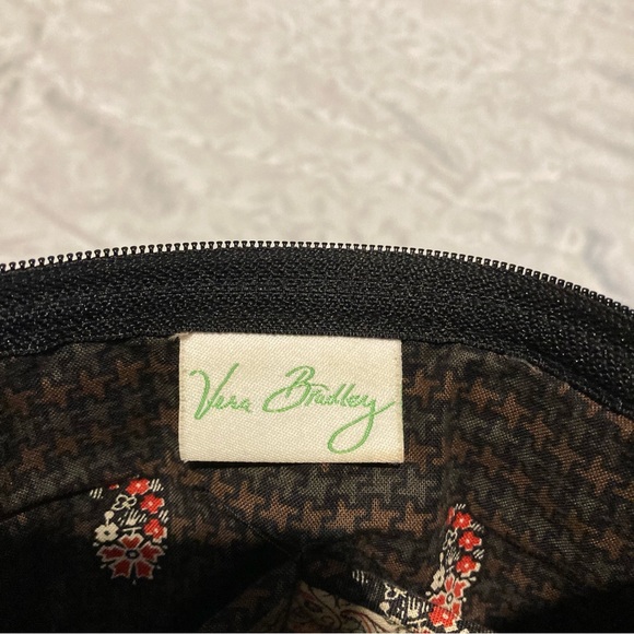 VERA BRADLEY SMALL QUILTED BLACK FLORAL BAG - Picture 7 of 7